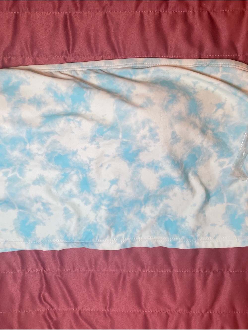Nordstrom Strapless Bandeau Bikini Swim Top Tie Dye Removable Straps Size Large